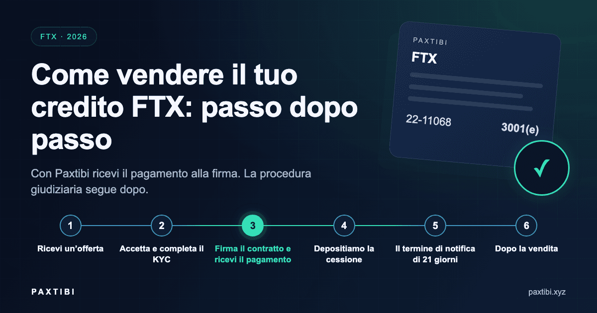 Come vendere il tuo credito FTX: passo dopo passo