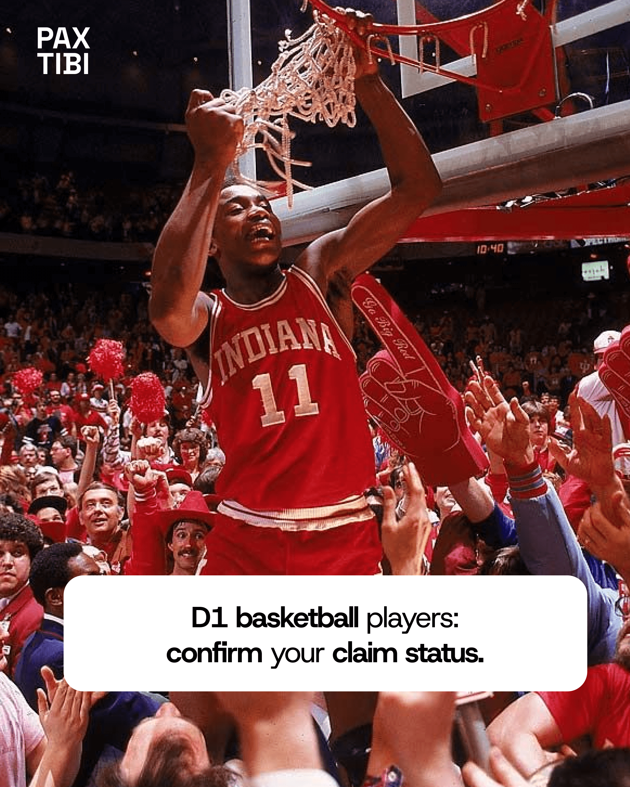 D1 basketball player claim status message