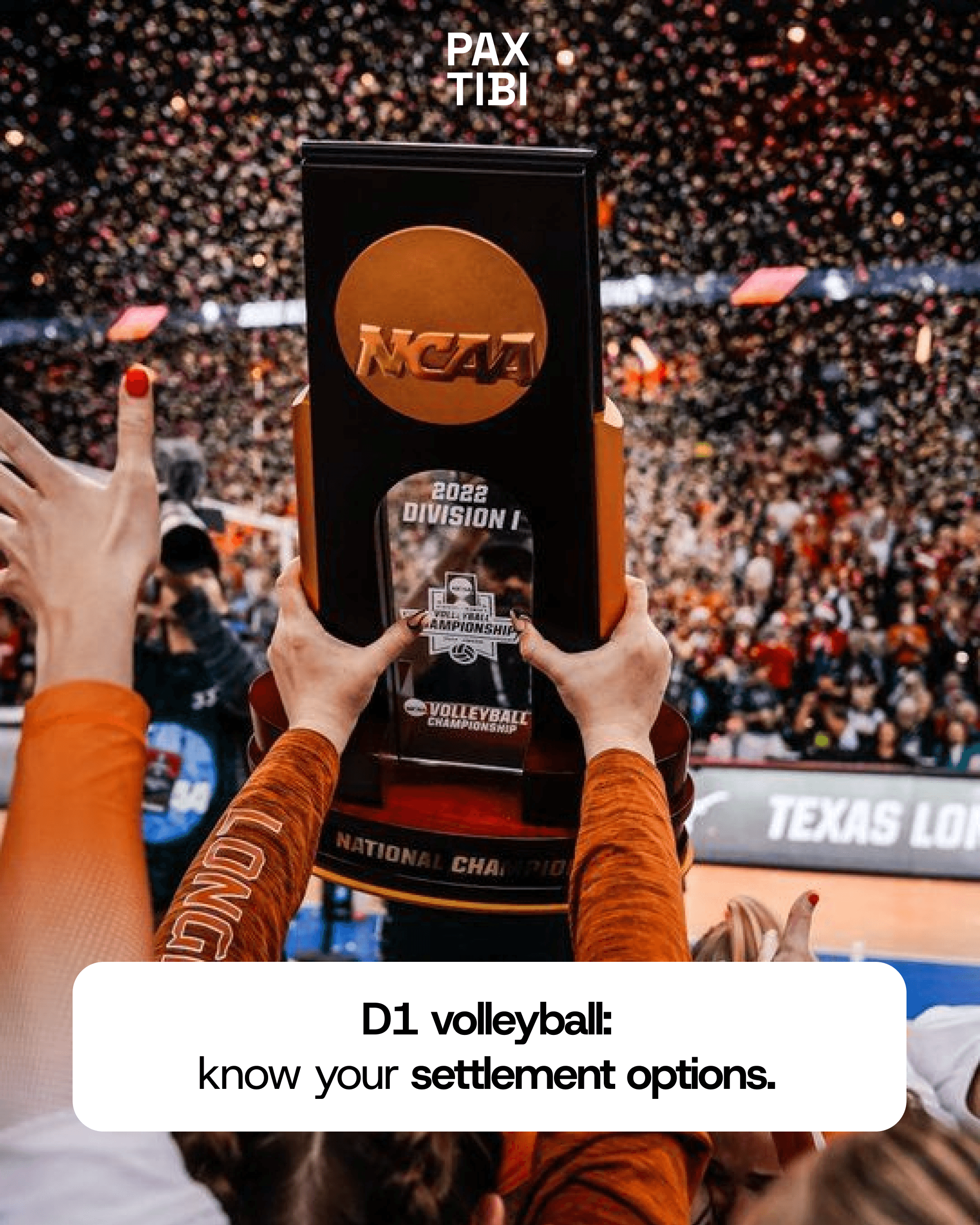 D1 volleyball settlement options message