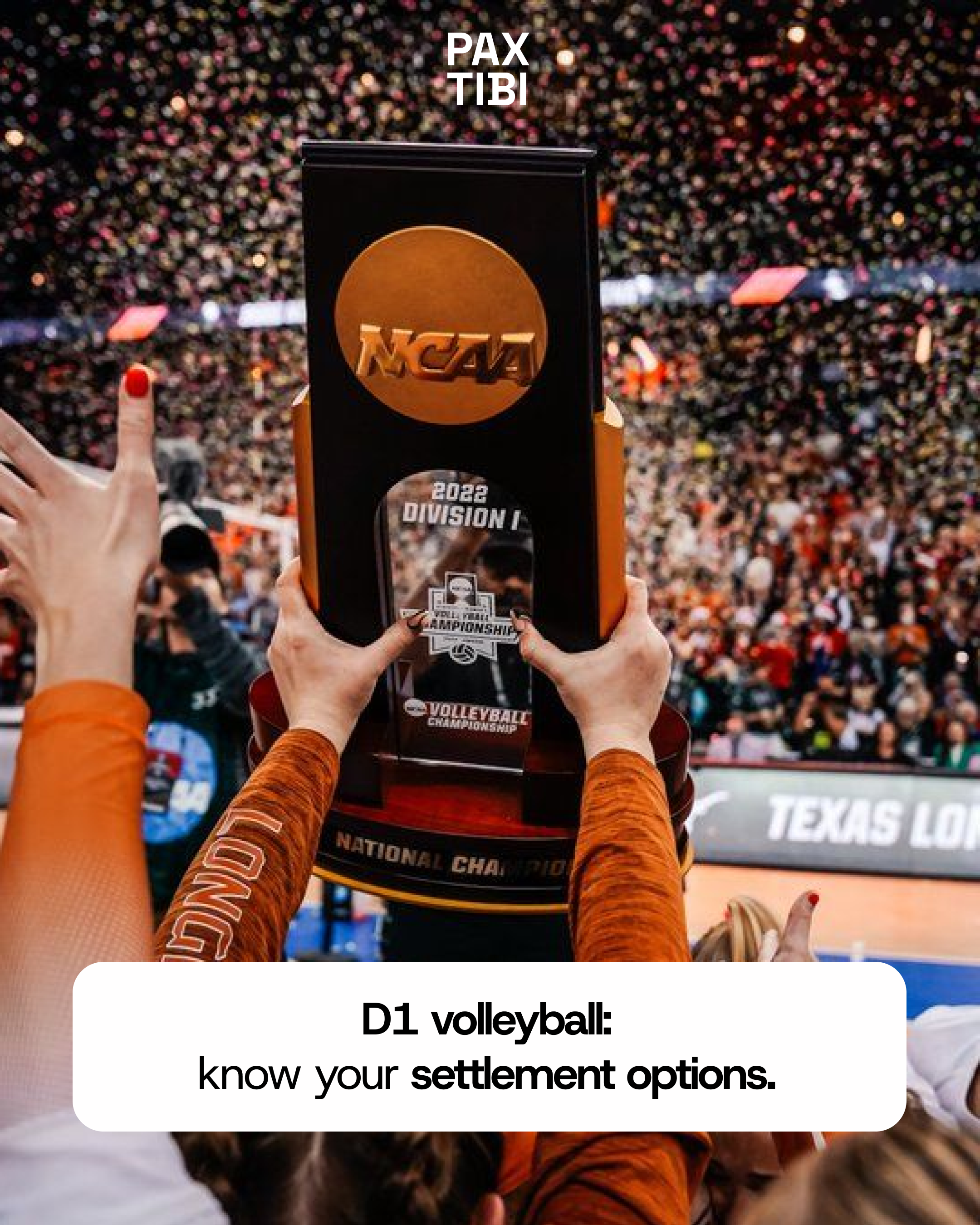 D1 volleyball settlement options message